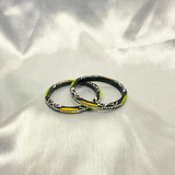 KIDS BLACK - STONE BANGLES