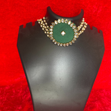 Green colour Fabric jewellery