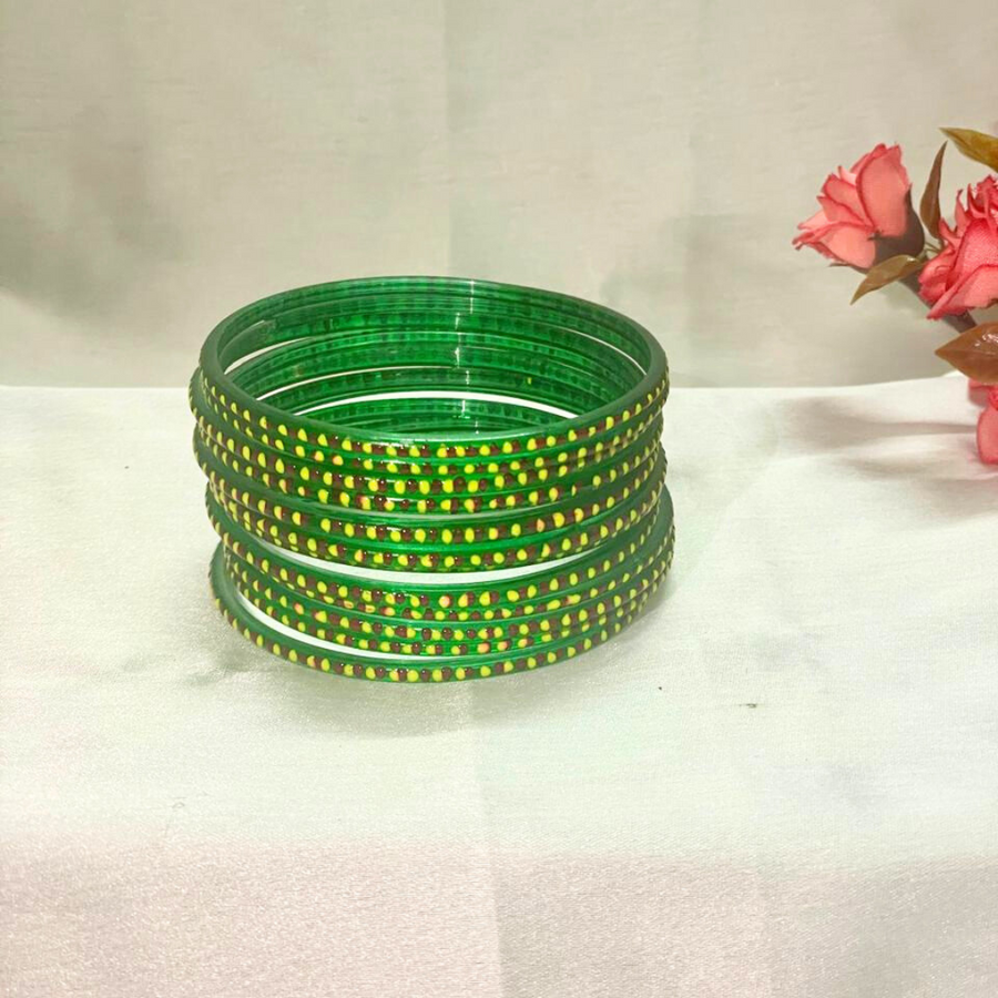 HALDI KUMKUM DEVI BANGLES -12 PCS SET