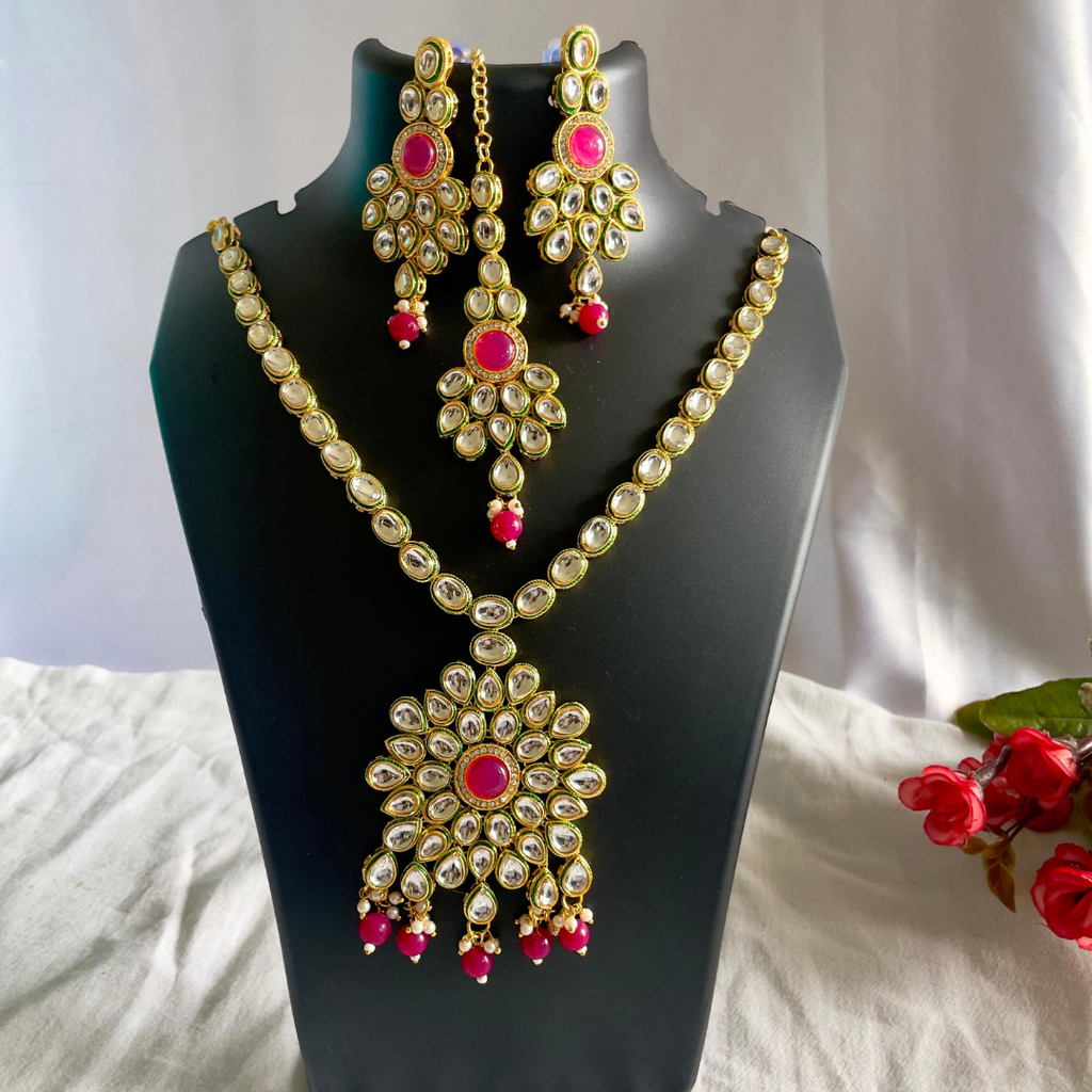 HANDMADE KUNDAN LONG NECKLACE