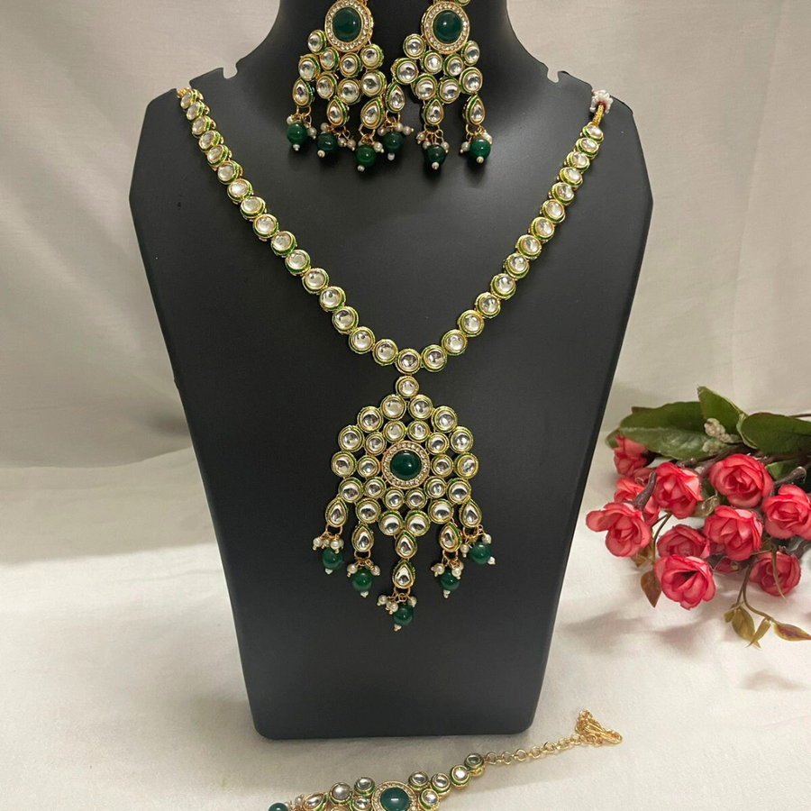 HANDMADE KUNDAN LONG NECKLACE