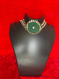 Green colour Fabric jewellery