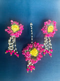 Yellow and pink flower jewellery