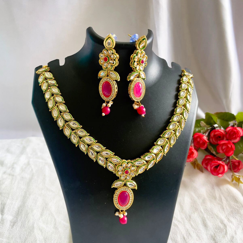 LEAF KUNDAN CHOKAR 2 LAYER