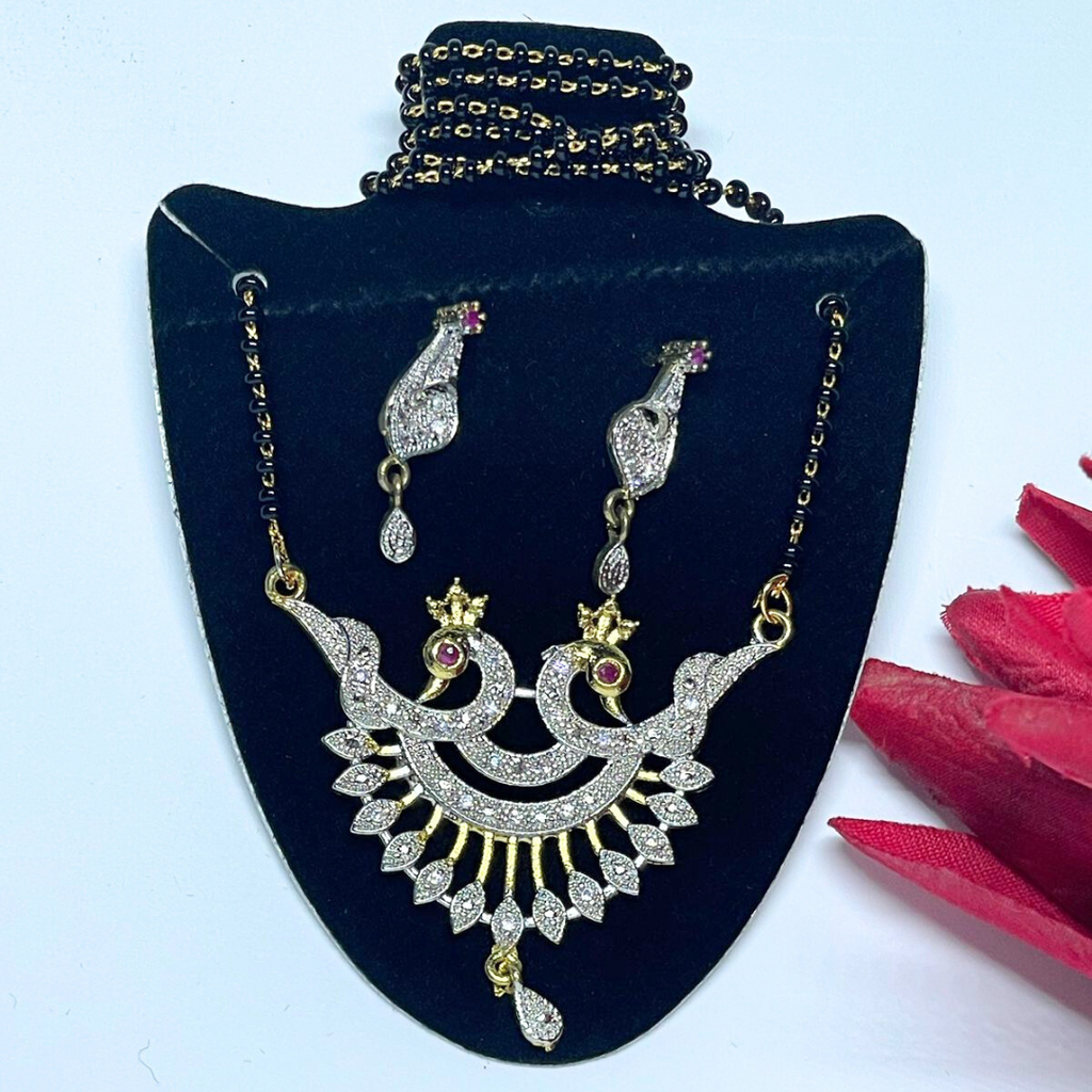 Twin Peacock Mangalsutra Set