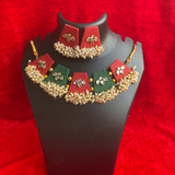 Red and Green fabric Jewellery