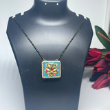 MEENAKARI SQUARE PENDANT MANGALSUTRA